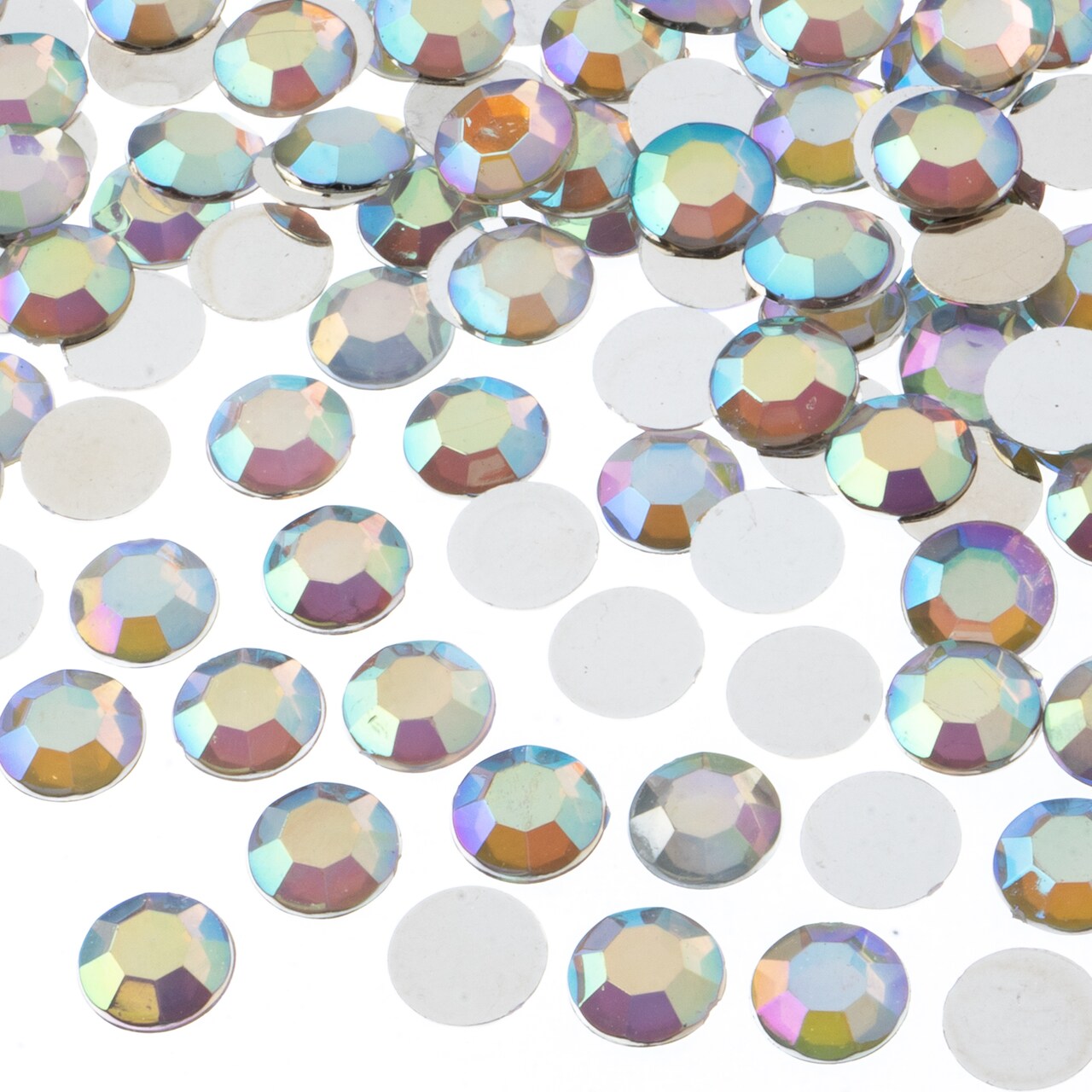 John Bead 10mm (SS45) Round Acrylic Flat Back Rhinestones, 500pcs